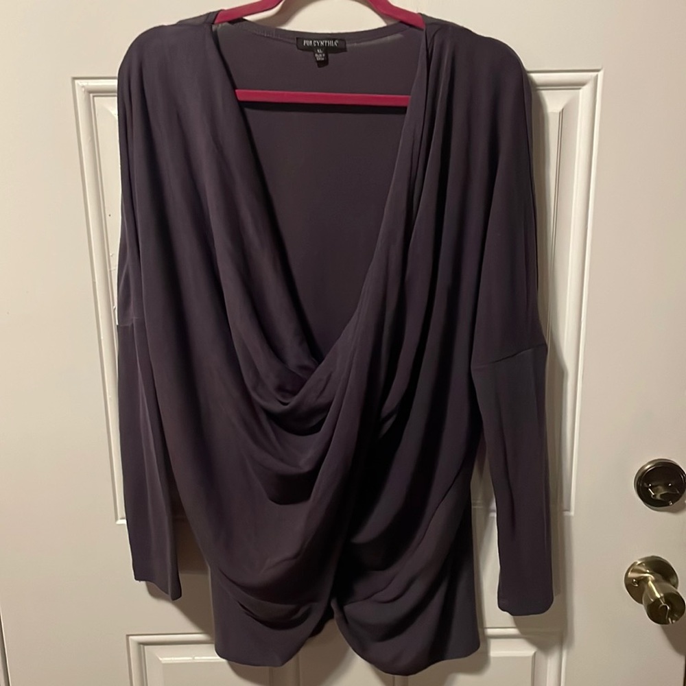 Twist front sweater